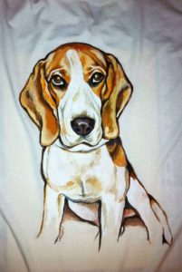 Tricou pictat - Beagle