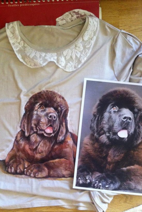 Tricou pictat manual – Saint Bernard Tricou pictat manual – Saint Bernard