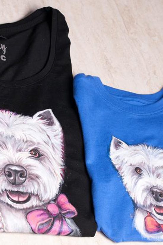 Tricou pictat – Westie Tricou pictat – Westie