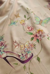 Rochie pictata manual - Flowers
