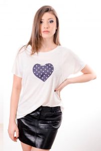 Tricou hand made Blue Love