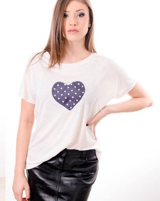 Tricou hand made Blue Love